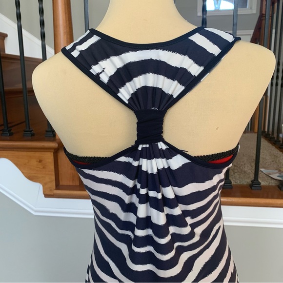 Calvin Klein Maxi Dress | Racerback | Navy / White - Picture 4 of 5